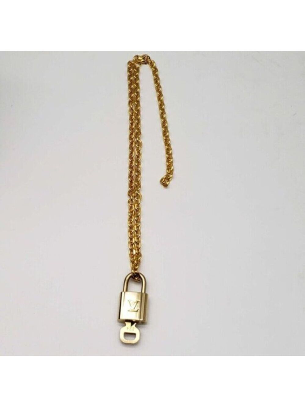 Authentic Louis Vuitton Lock & Key with Unbranded Gold Plated Chain Necklace - Picture 6 of 8